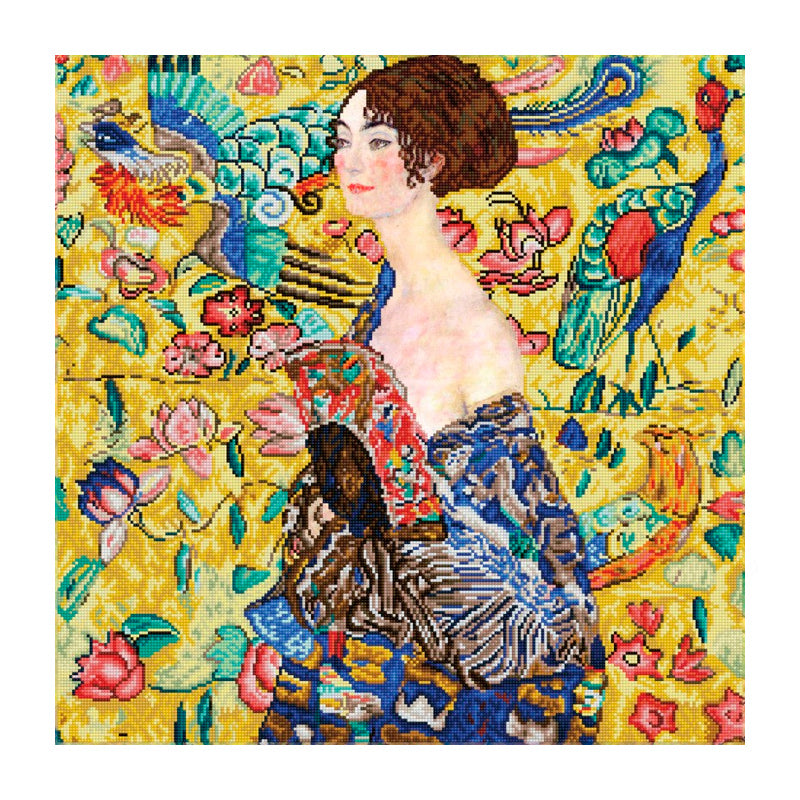 Cuadro Lady With Fan (Aprés Klimt) - Diamond Dotz