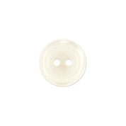 Botón Plástico Borde Doble Blanco