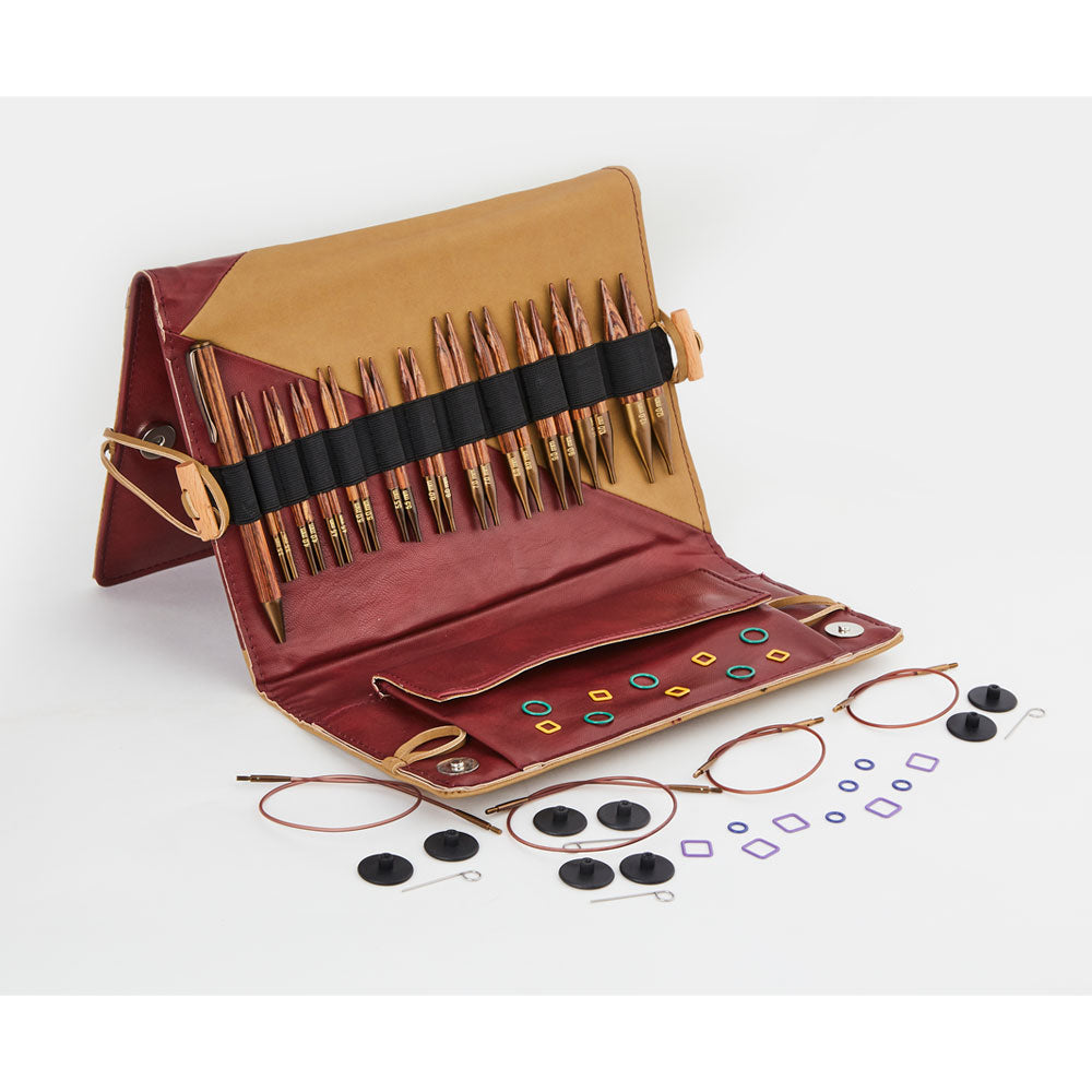 Set Palillos Intercambiables Ginger Special Deluxe con Soporte para Patrones - KnitPro