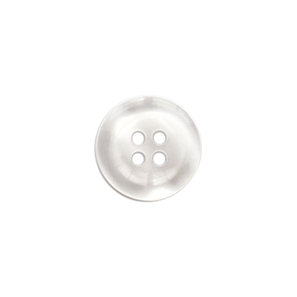 Botón Plástico Blanco Brillante