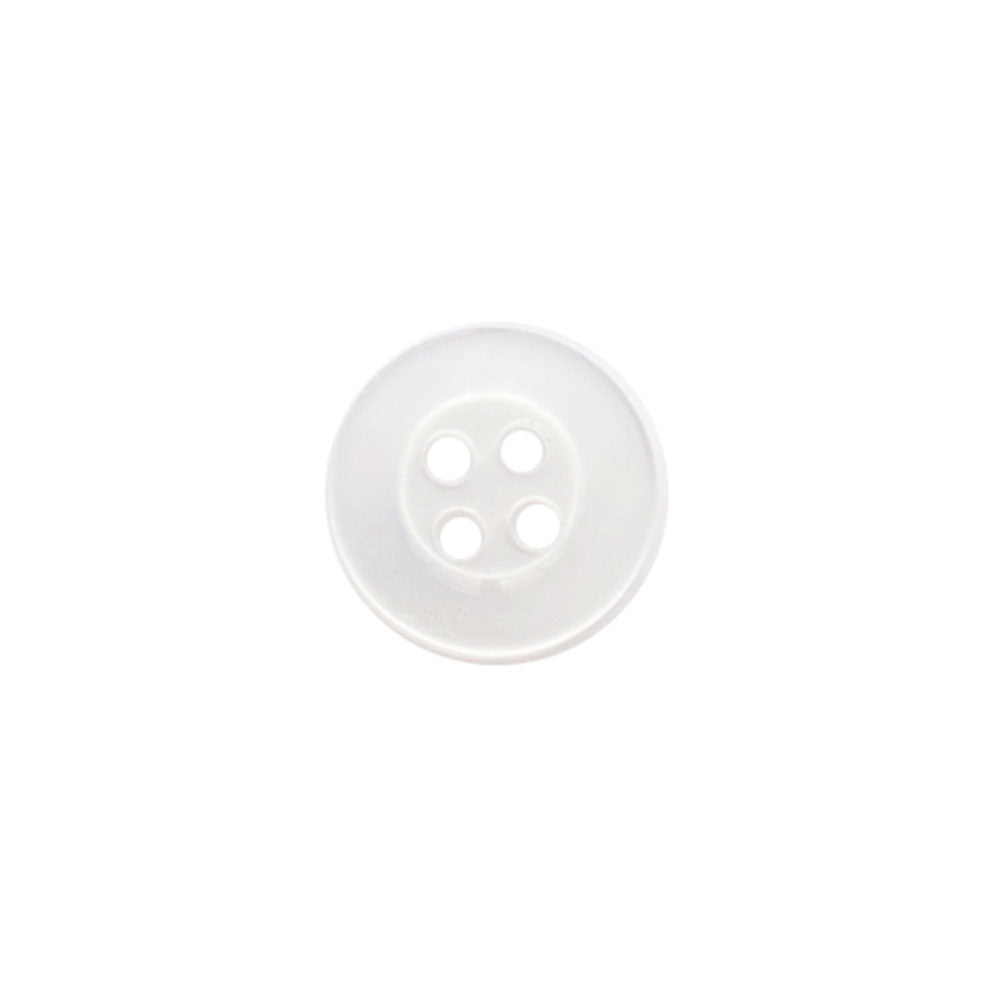 Botón Plástico Redondo Camisa Blanco