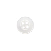 Botón Plástico Redondo Camisa Blanco