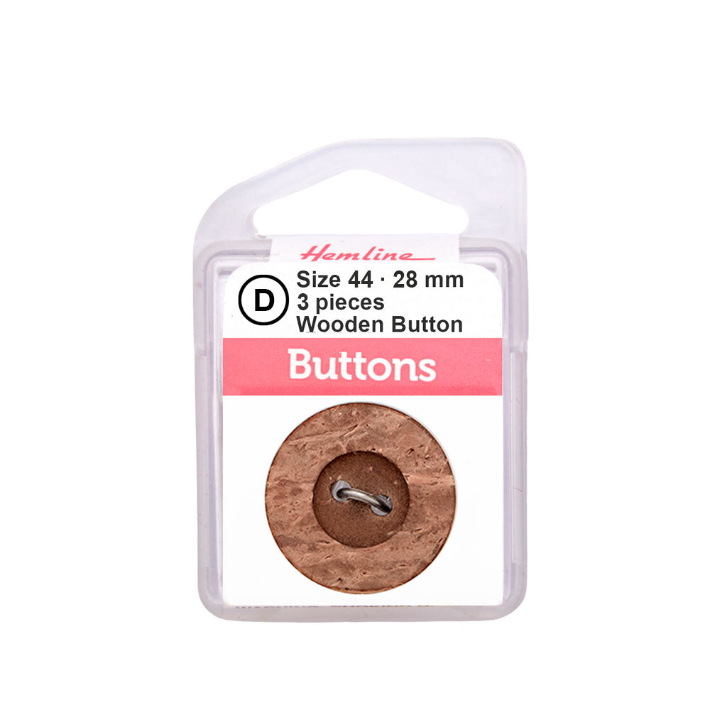 Botón Coco Redondo Café