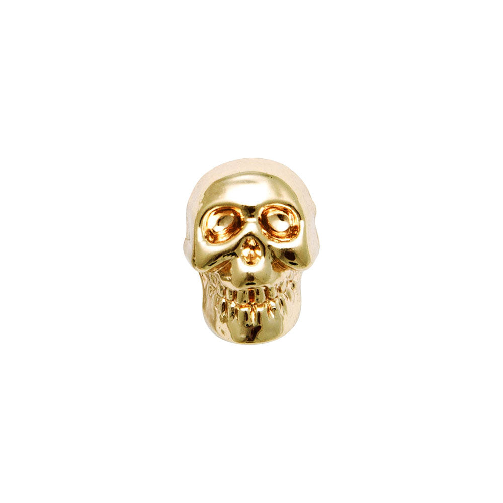 Botón Metálico Calavera Gold