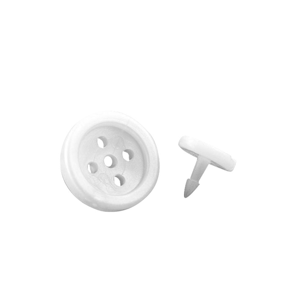 Boton de Camisa a Presion Blanco 11mm 6UN Hemline Revesderecho