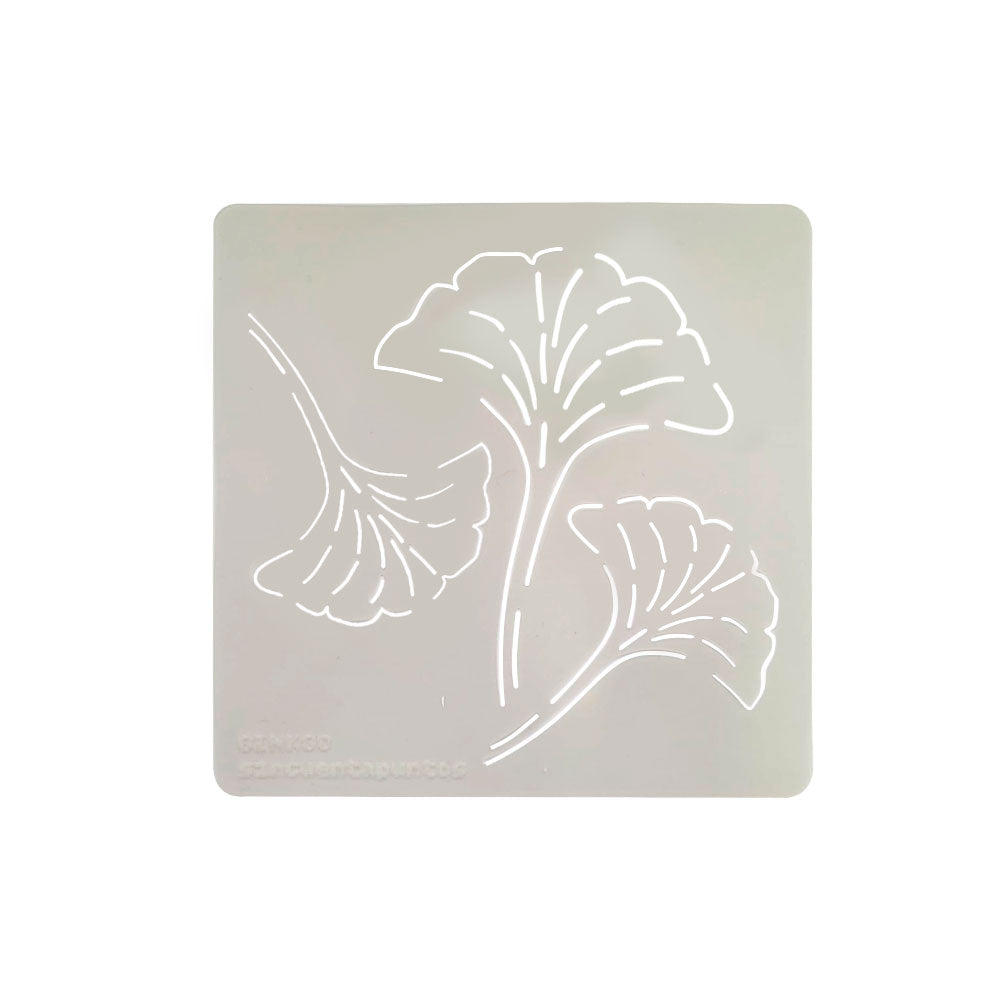 Plantilla Chica Sashiko Hojas de Ginkgo