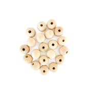 Cuenta Madera Circular 20MM 20Un