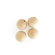 Cuenta Madera Circular 30MM 4 Un