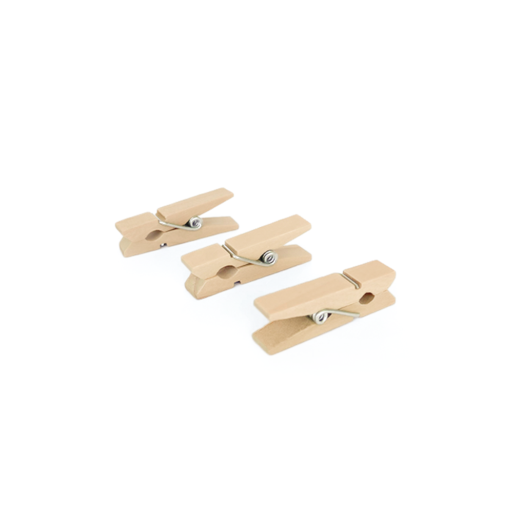 Mini Pinzas Natural 3,5cm 27 Un