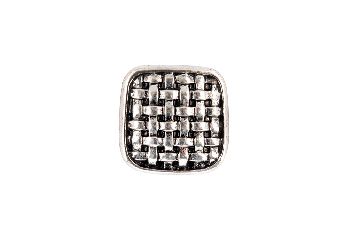 Botón Metálico Cuadrado 31MM 4UN