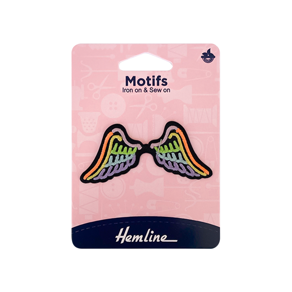 Parche Iron-On Alas Neón 6x3.8CM