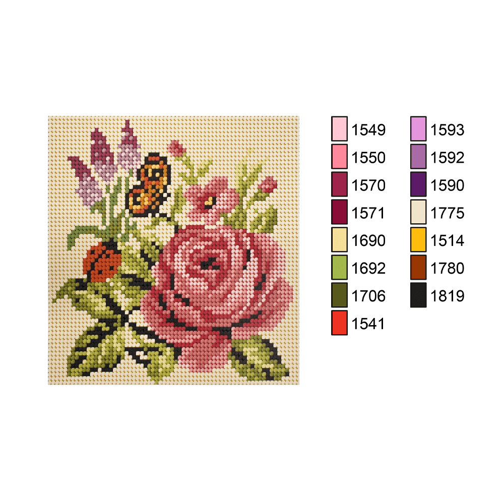 Esterilla Flores 15x15