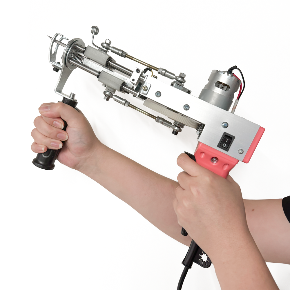 Pistola Per Tappeti Tufting 2 In 1 - Velocità Regolabile, Più Leggera E Sicura, Per Principianti, Colore Rosa Flamingo