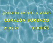 Corazón bordado - Alto las Condes - @Sencillamente_a_mano (21-02 11.00 hrs)