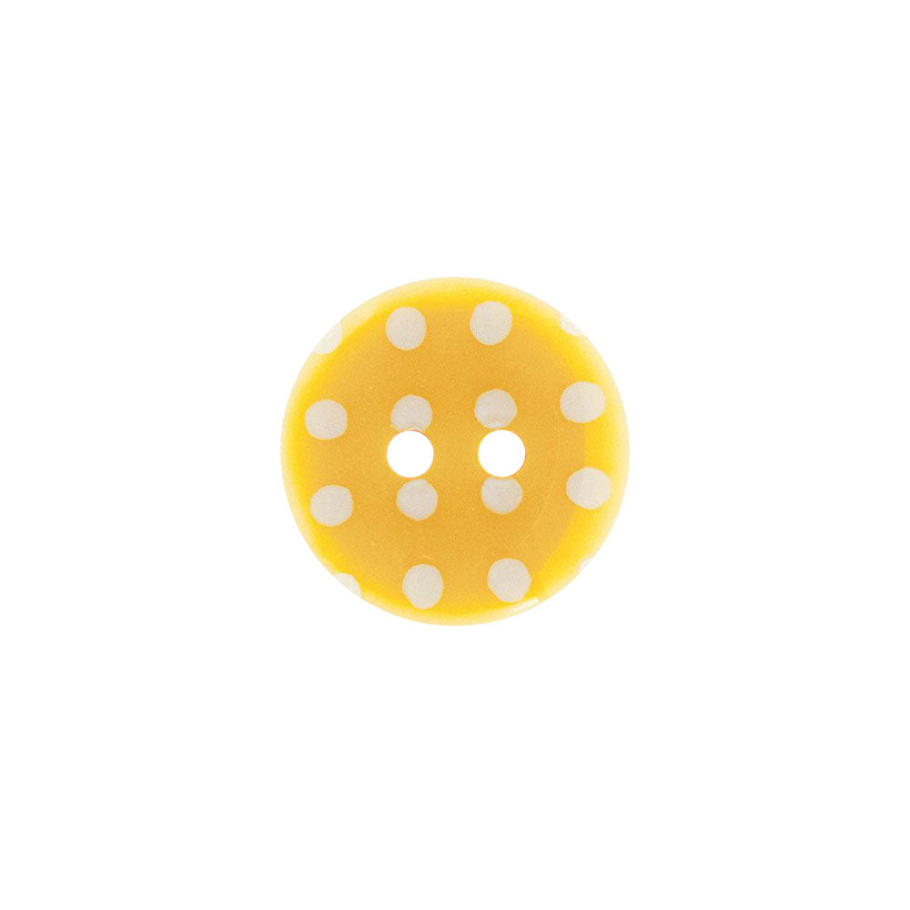 Botón Plástico Puntos Amarillo
