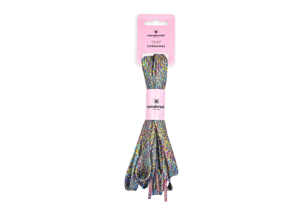 Cordones Planos con Glitter 110 cm - Revesderecho