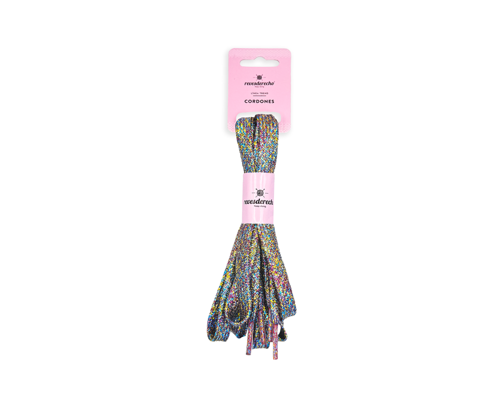 Cordones Planos con Glitter 110 cm - Revesderecho