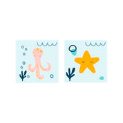 Set 2 Esterillas Baby Ocean 20x20