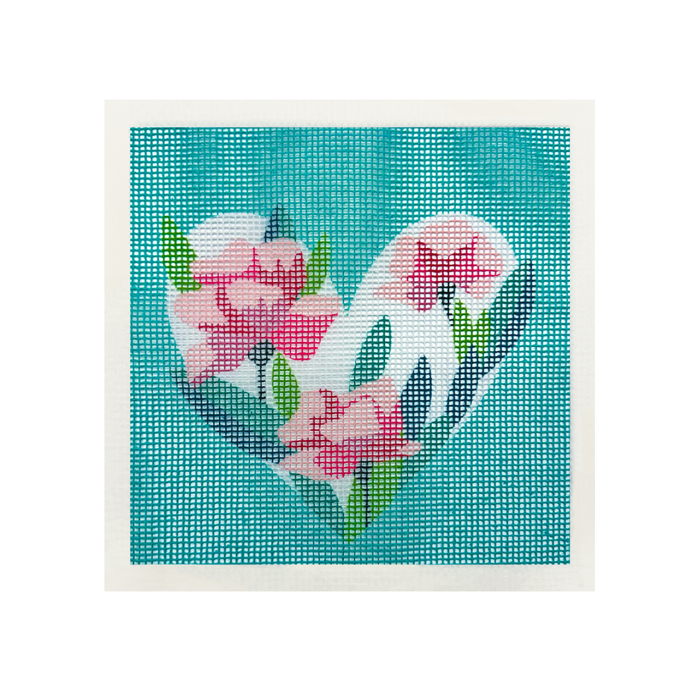 Set 2 Esterillas Corazón Flor 25x25