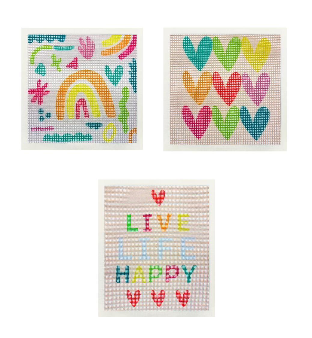 Set 3 Esterillas Happy Vibes
