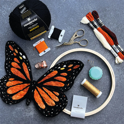 Mariposa - Parche bordado