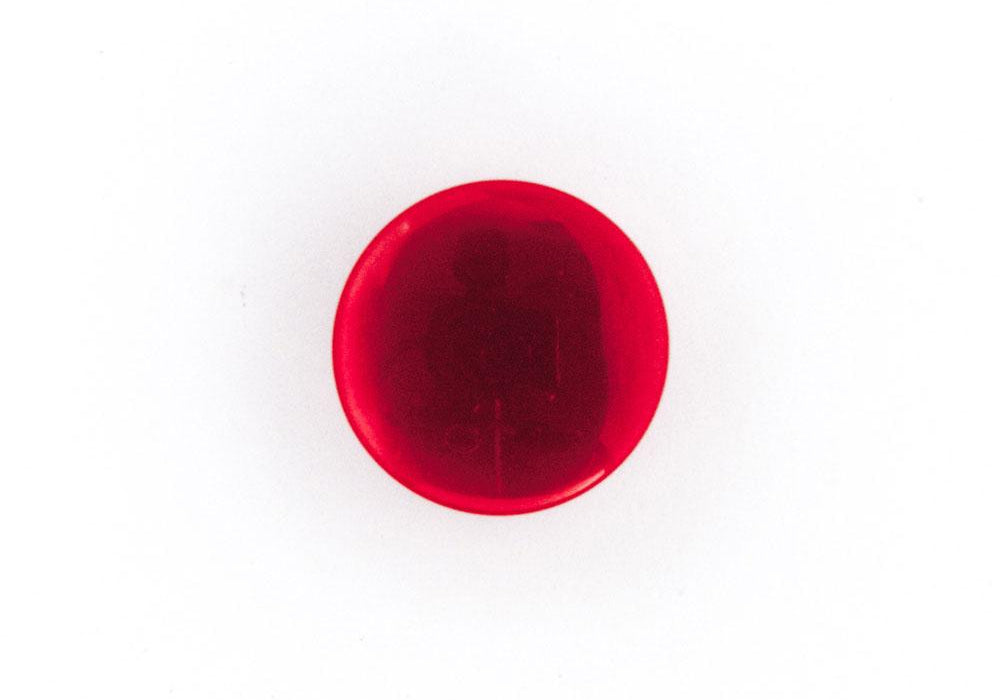 Bot&oacute;n Pl&aacute;stico Redondo Plano Rojo