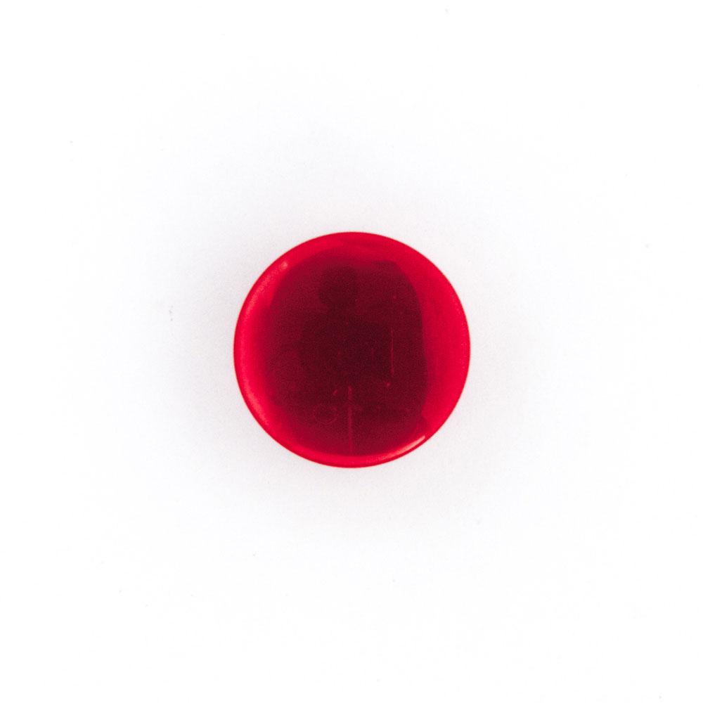 Bot&oacute;n Pl&aacute;stico Redondo Plano Rojo