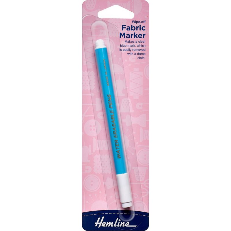 Lápiz marcador de tela soluble azul Hemline