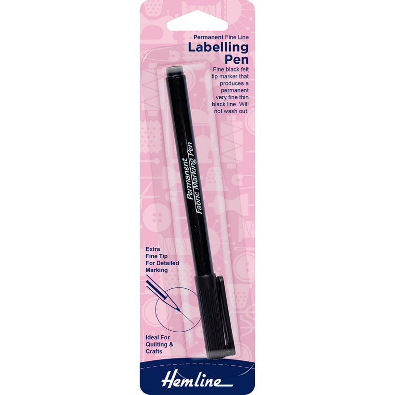 Lápiz marcador permanente extra fino negro Hemline
