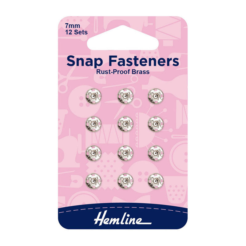 Broches plateados a presión Hemline