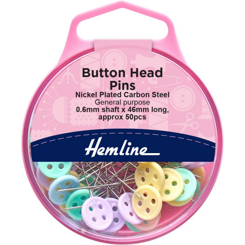 Alfiler cabeza de botón Hemline