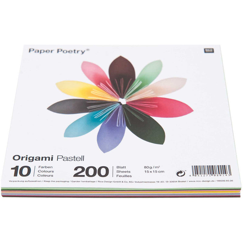 Papel Origami Colores Pasteles 10 un Rico
