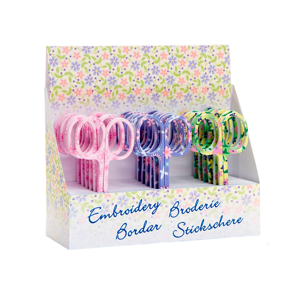 Tijera bordado flores