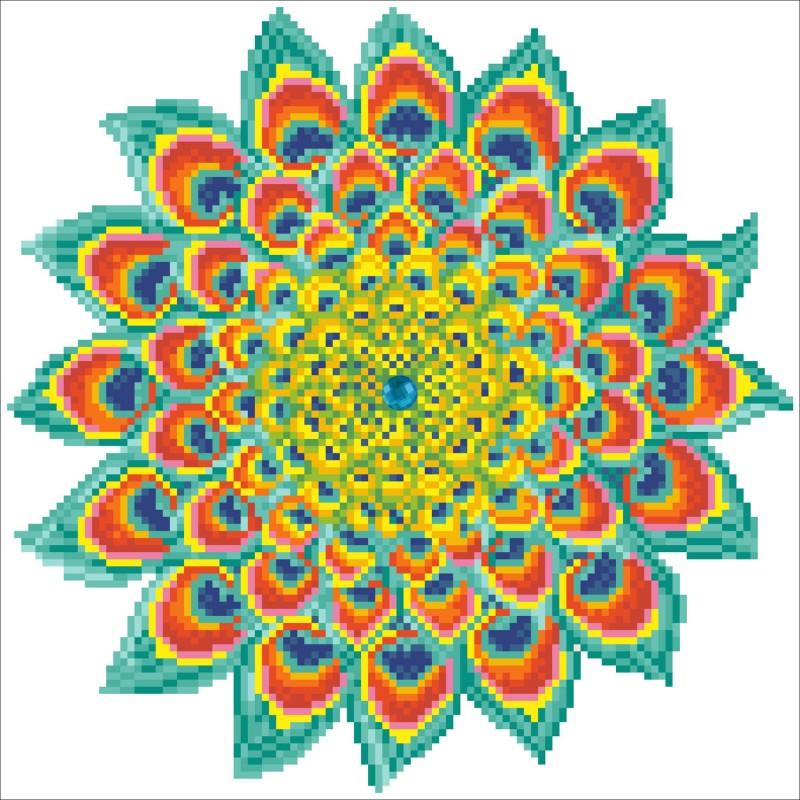 Kit d.dotz peacock mandala 28 x 35,5cm