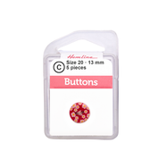 Bot&oacute;n Pl&aacute;stico Dise&ntilde;o Flores Rojo