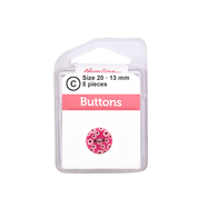 Bot&oacute;n Pl&aacute;stico Dise&ntilde;o Flores Rosado