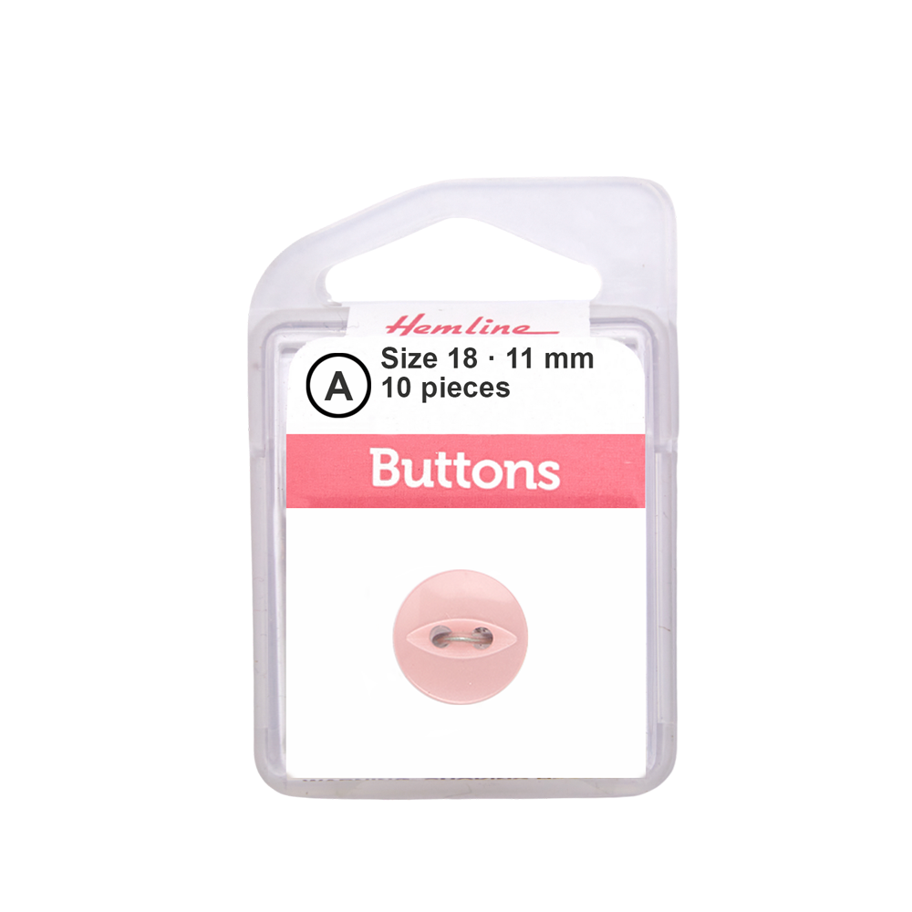 Bot&oacute;n Pl&aacute;stico Ojo de Pez Rosado