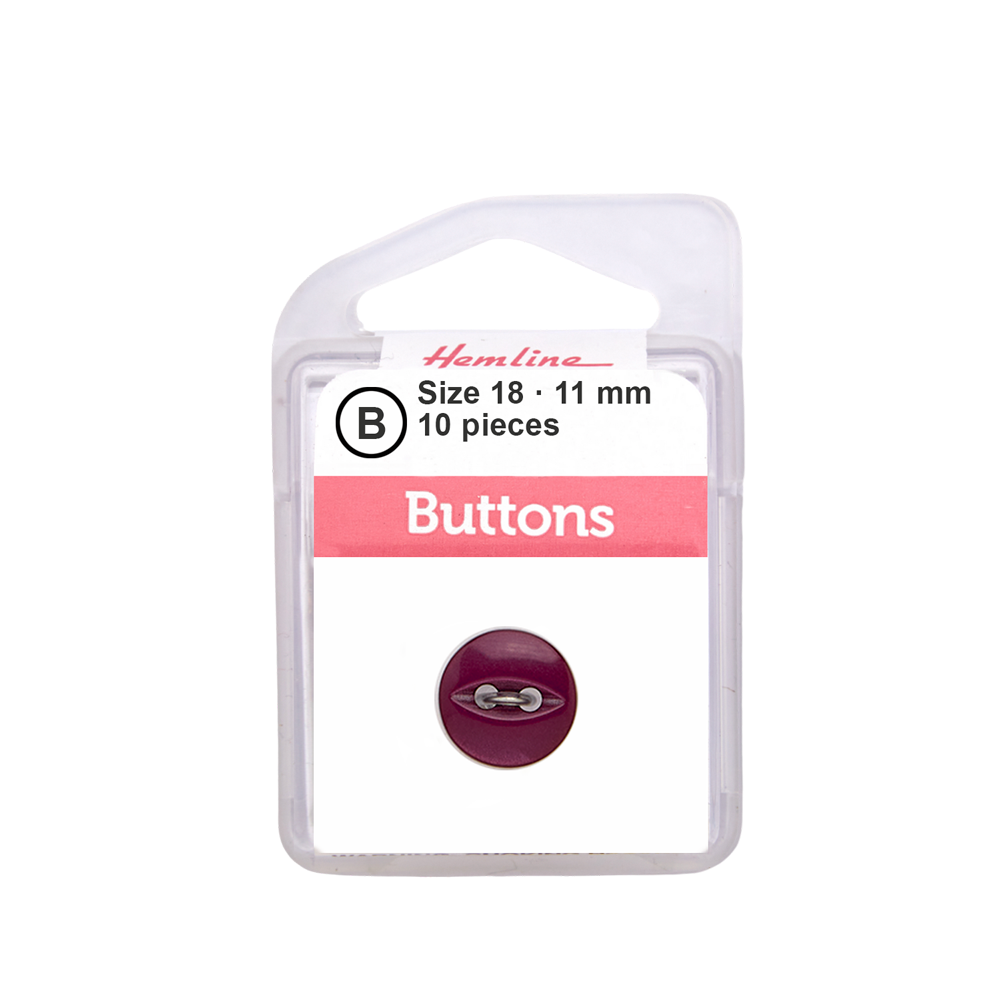 Bot&amp;oacute;n Pl&amp;aacute;stico Ojo de Pez Vino