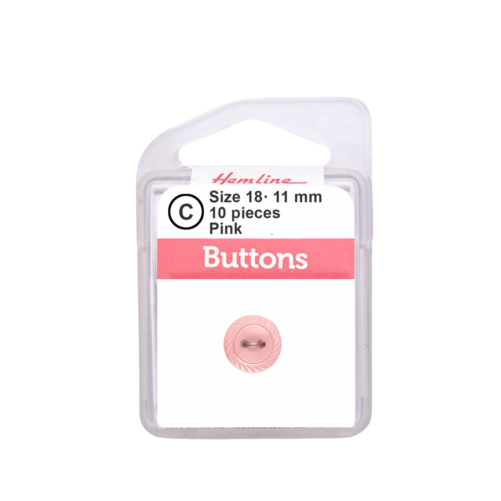 Bot&oacute;n Pl&aacute;stico Borde Cuerda Rosado