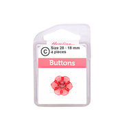 Botón Plástico Flor Fucsia