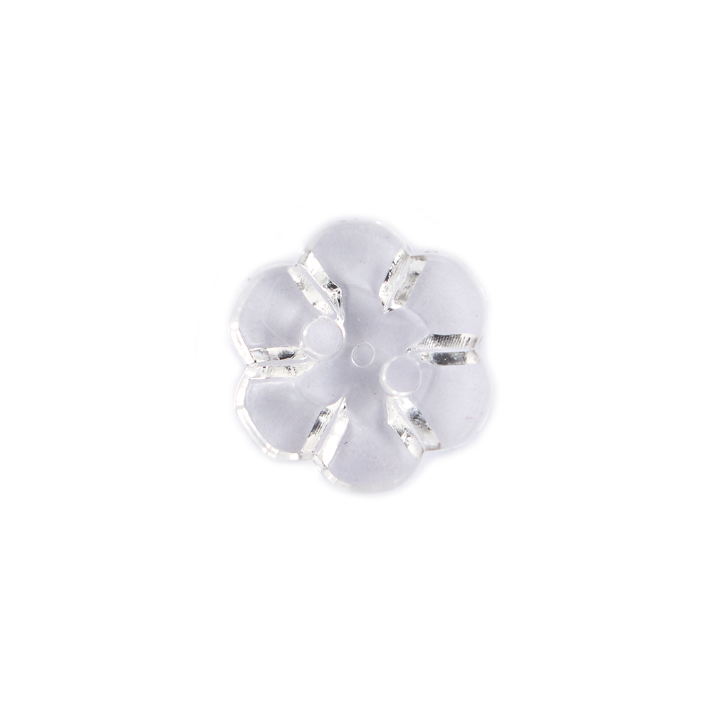Bot&oacute;n Pl&aacute;stico Flor Blanco
