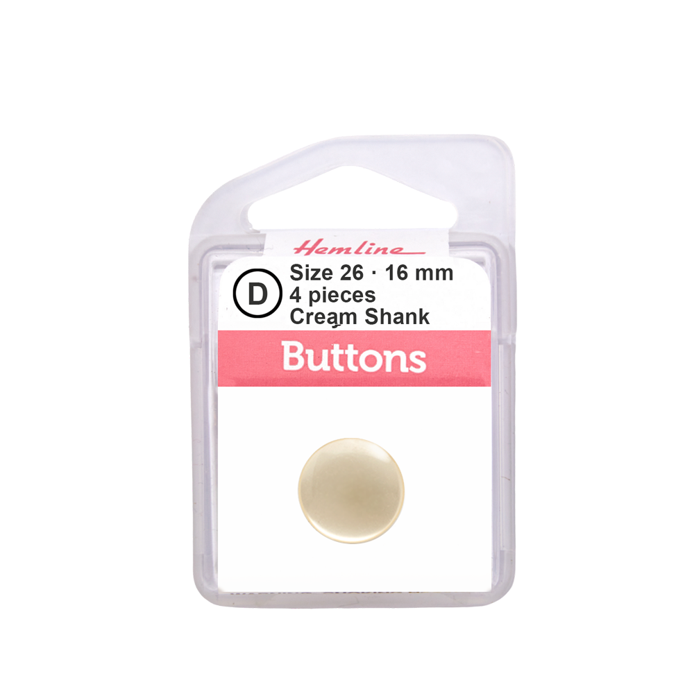 Botón Plástico Redondo Plano Crema