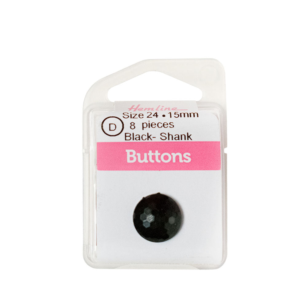 Bot&oacute;n Pl&aacute;stico Corte Diamante Negro