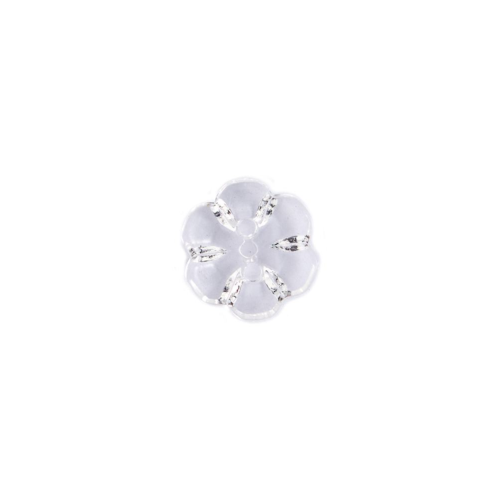 Bot&oacute;n Pl&aacute;stico Flor Blanco