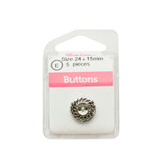 Bot&oacute;n Met&aacute;lico Redondo Cadena Silver