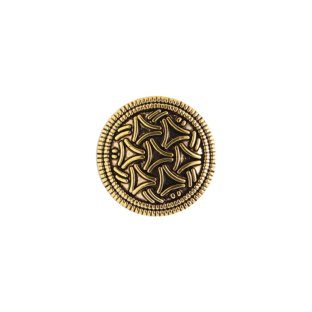 Bot&oacute;n Met&aacute;lico Calado Redondo Gold