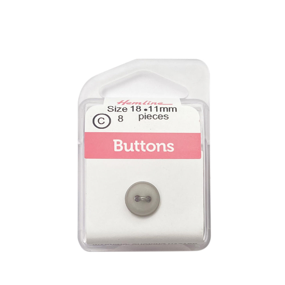 Botón Plástico Redondo Gris