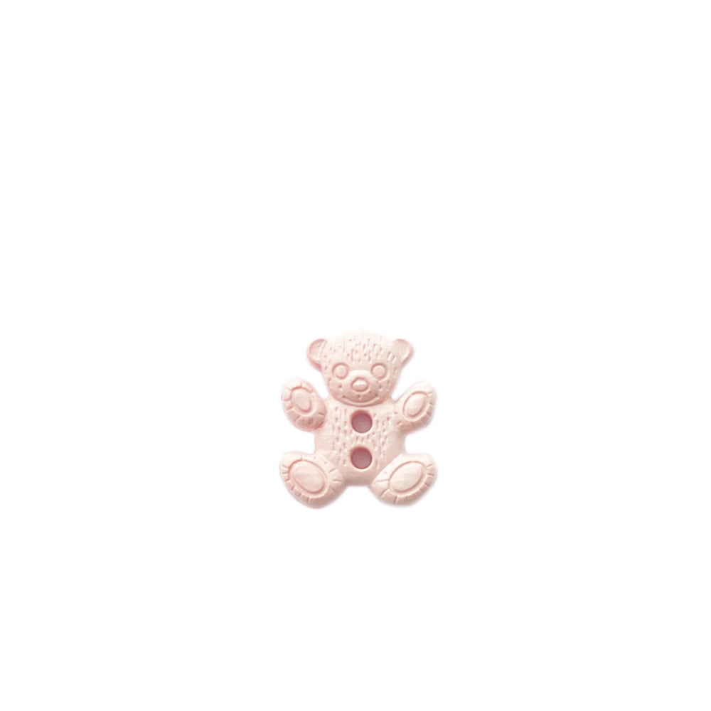 Botón Plástico Oso Rosado