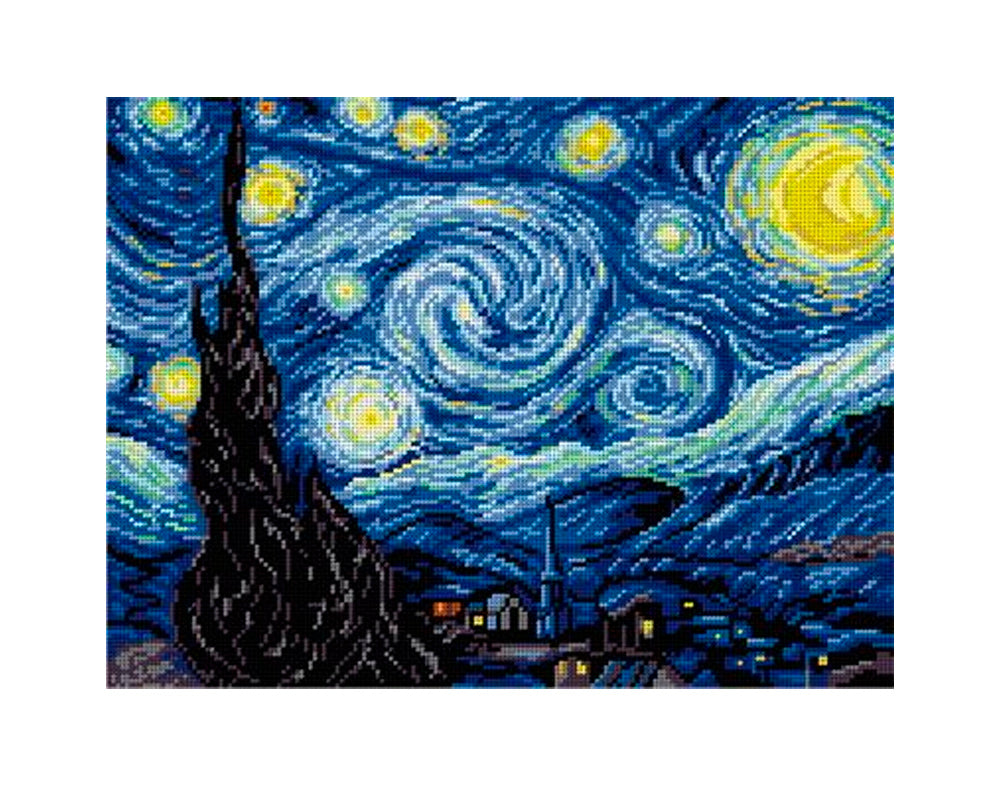 Kit de Esterilla para Bordar Starry Night Van Gogh Ariadna