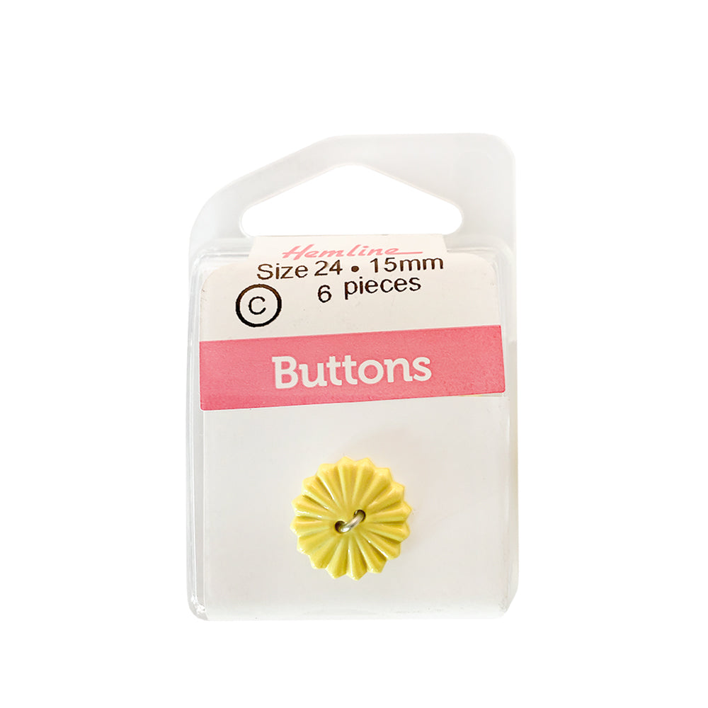 Botón Plástico Flor 15mm 6un